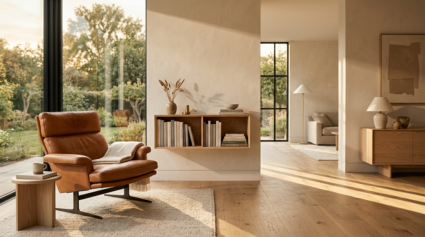 Warm sunlit space highlighting fresh minimalist living room ideas